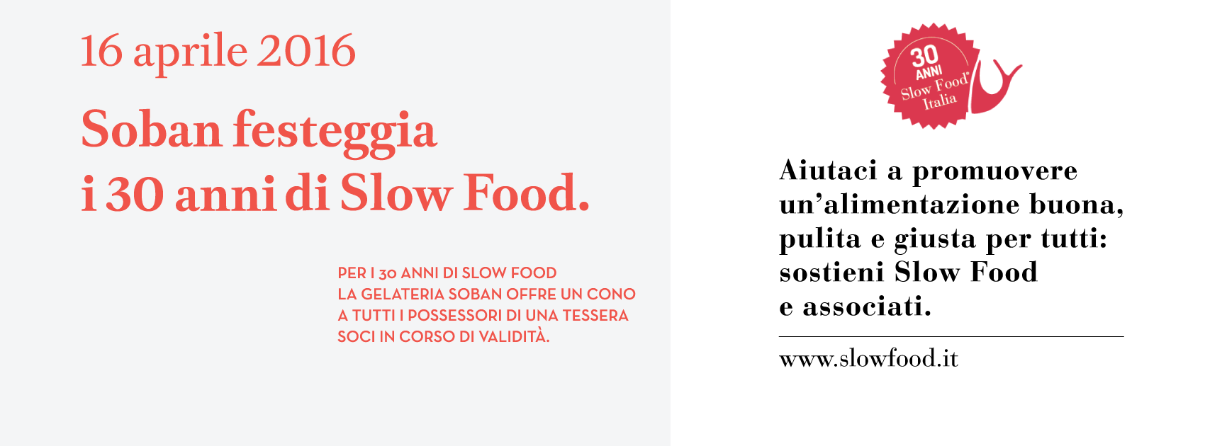 slow food gelato in omaggio soban gelateria